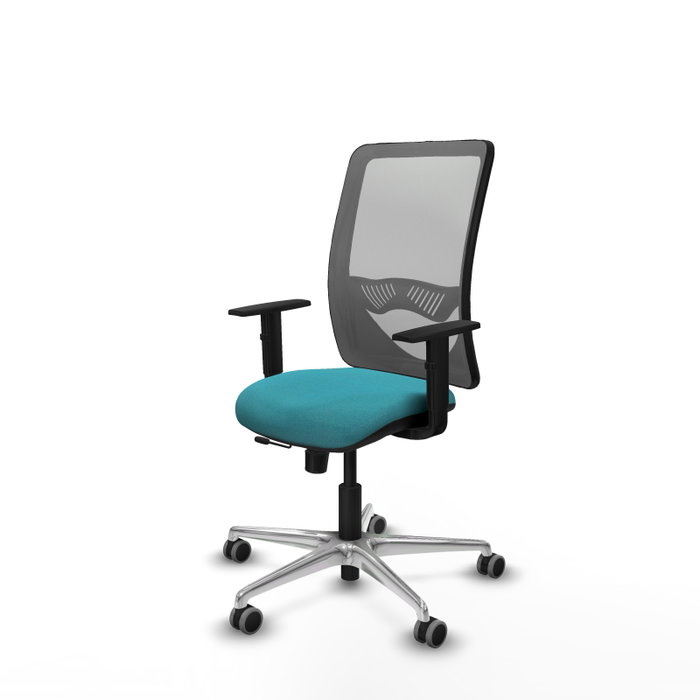 PIQUERAS Y CRESPO Silla de oficina Zulema con mecanismo Sincro/Traslack, Turquesa y Gris PIQUERAS Y CRESPO Silla de oficina Zulema con mecanismo Sincro/Traslack, Turquesa y Gris