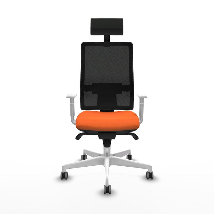 PIQUERAS Y CRESPO Silla de oficina Horna Naranja y Negro con mecanismo Sincro