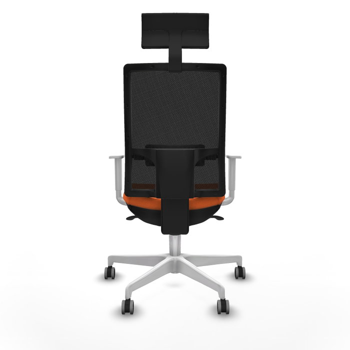 PIQUERAS Y CRESPO Silla de oficina Horna Naranja y Negro con mecanismo Sincro