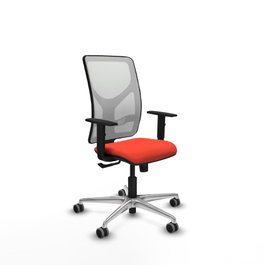 PIQUERAS Y CRESPO Silla de oficina Motilla Naranja oscuro y Blanco