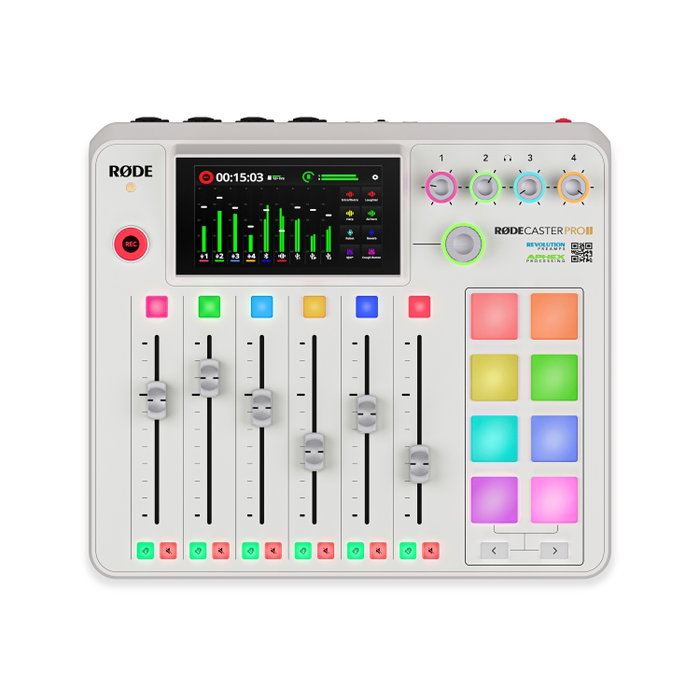 Rode Rodecaster Pro Ii White Consola de Audio para Creadores de Contenido, Podcasters y Músicos con 4 Entradas Combo Neutrik, 9 Canales y Pantalla Táctil Rode Rodecaster Pro Ii White Consola de Audio para Creadores de Contenido, Podcasters y Músicos con 4 Entradas Combo Neutrik, 9 Canales y Pantalla Táctil
