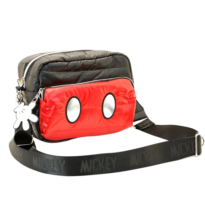 Disney Mickey Mouse Bolso Bandolera Padding Air Negro Nylon Disney Mickey Mouse Bolso Bandolera Padding Air Negro Nylon