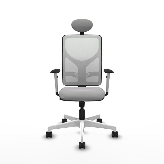 PIQUERAS Y CRESPO Silla de oficina Motilla con mecanismo Sincro, Gris claro y Blanco PIQUERAS Y CRESPO Silla de oficina Motilla con mecanismo Sincro, Gris claro y Blanco