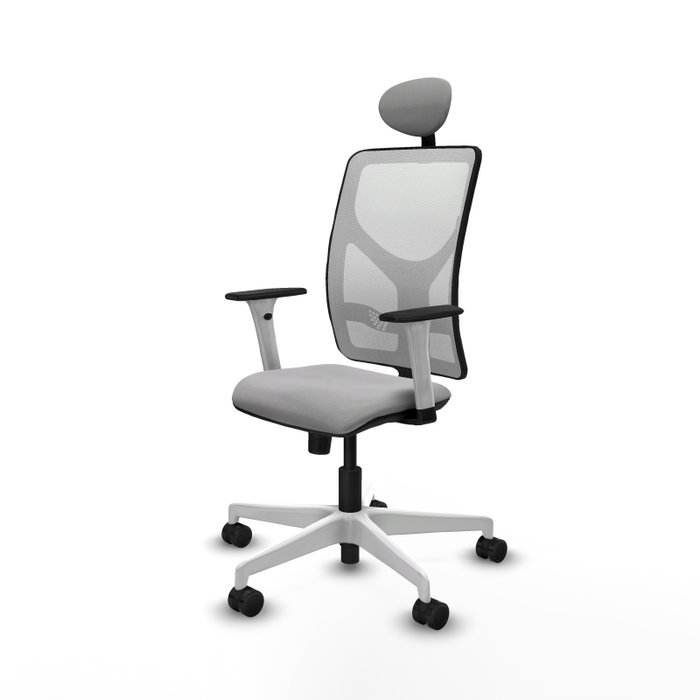 PIQUERAS Y CRESPO Silla de oficina Motilla con mecanismo Sincro, Gris claro y Blanco PIQUERAS Y CRESPO Silla de oficina Motilla con mecanismo Sincro, Gris claro y Blanco