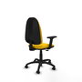 PIQUERAS Y CRESPO Silla de oficina Algarra con brazos 2D, Amarillo
