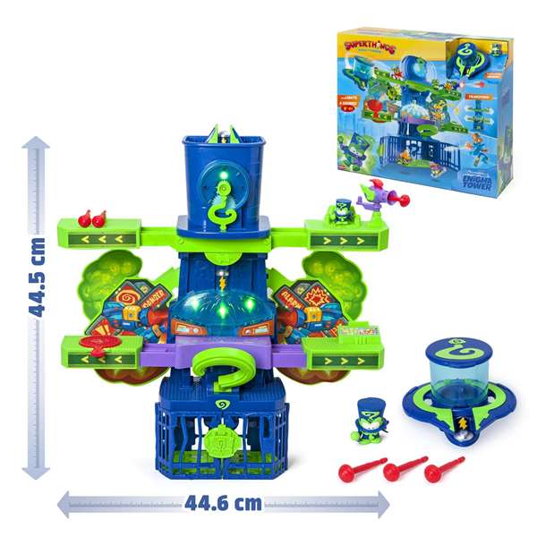 Magic Box Torre Enigma Kazoom Power Battle con Luces y Sonidos, Incluye Enigma Exclusivo, Aeronave, Disparador y 3 Proyectiles