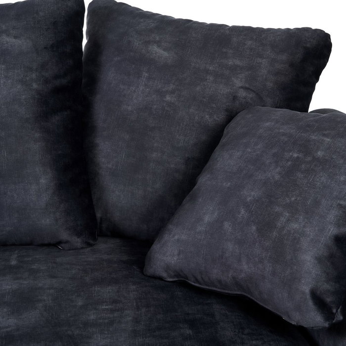 Sofá 3 Plazas Gris Oscuro Tejido Salón 228 X 97 X 100 cm