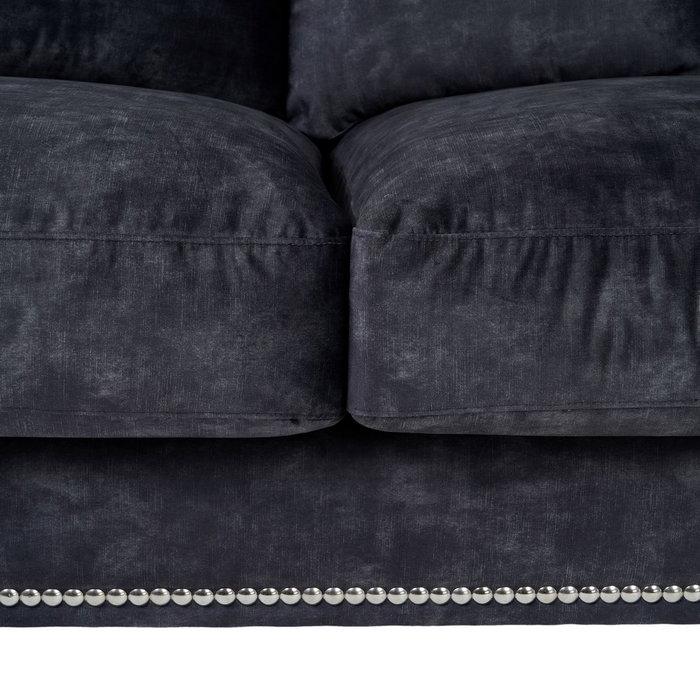 Sofá 3 Plazas Gris Oscuro Tejido Salón 228 X 97 X 100 cm