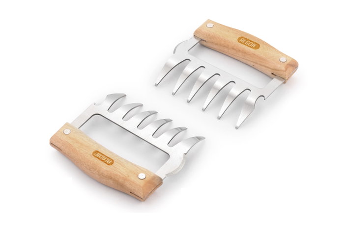Algon Bbq Set de 2 Desmenuzadores de Carne BBQ Wood