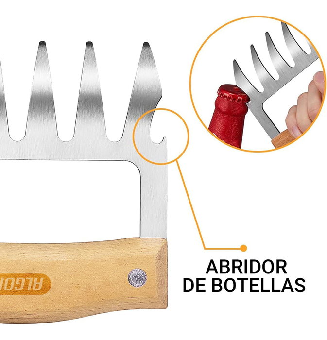 Algon Bbq Set de 2 Desmenuzadores de Carne BBQ Wood