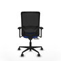 PIQUERAS Y CRESPO Silla de oficina Zulema con mecanismo Sincro/Traslack, Azul y Negro