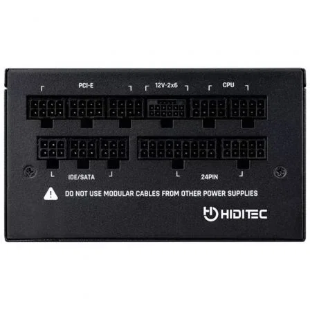 Hiditec GDX850 V3 - Fuente de Alimentación 850W 80 Plus Gold ATX 3.1 PCIe 5.1 Full Modular con Ventilador 140mm FDB y Cable 12V-2x6 Nativo para GPU NVIDIA