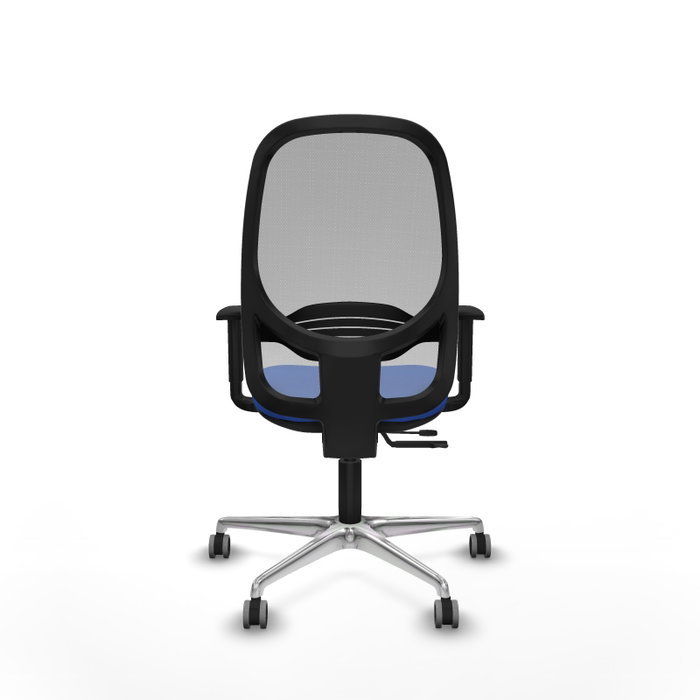 PIQUERAS Y CRESPO Silla de oficina Cilanco con mecanismo Sincro/Traslack, Azul y Gris