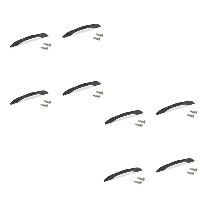 Emuca Lote de 8 tiradores para mueble Varna, L181mm, intereje 160mm, Zamak, Pintado negro Emuca Lote de 8 tiradores para mueble Varna, L181mm, intereje 160mm, Zamak, Pintado negro