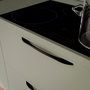 Emuca Lote de 8 tiradores para mueble Varna, L181mm, intereje 160mm, Zamak, Pintado negro