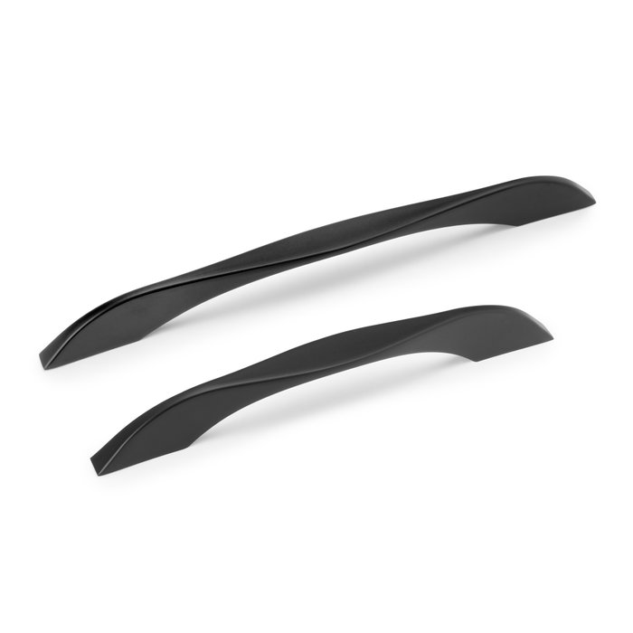 Emuca Lote de 8 tiradores para mueble Varna, L181mm, intereje 160mm, Zamak, Pintado negro Emuca Lote de 8 tiradores para mueble Varna, L181mm, intereje 160mm, Zamak, Pintado negro