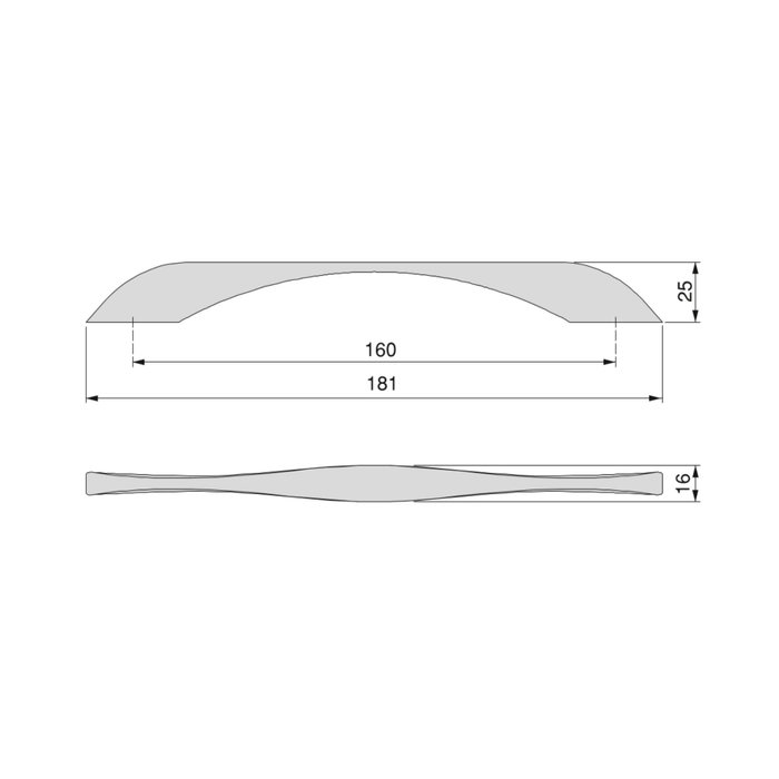 Emuca Lote de 8 tiradores para mueble Varna, L181mm, intereje 160mm, Zamak, Pintado negro Emuca Lote de 8 tiradores para mueble Varna, L181mm, intereje 160mm, Zamak, Pintado negro