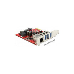 DeLOCK 89382 Tarjeta PCI Express x1 con 3x USB 5 Gbps y 1x Gigabit LAN Low Profile