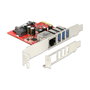 DeLOCK 89382 Tarjeta PCI Express x1 con 3x USB 5 Gbps y 1x Gigabit LAN Low Profile