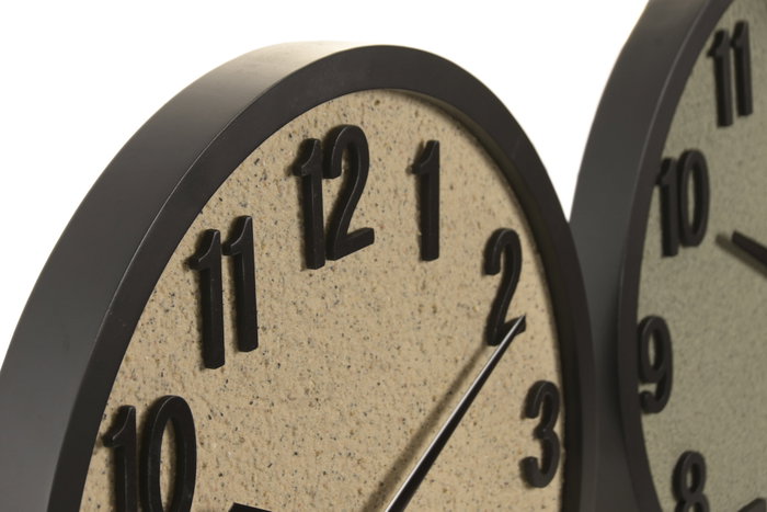 DKD Home Decor Reloj de Pared Resina MDF 40x40 cm Surtido de 2 Colores
