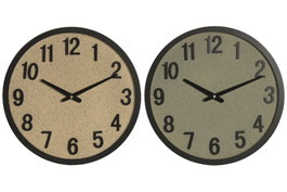 DKD Home Decor Reloj de Pared Resina MDF 40x40 cm Surtido de 2 Colores