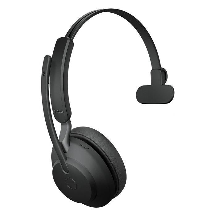 Jabra Evolve2 65 Mono UC Auriculares Inalámbricos Diadema Negros con Link 380a, Ladestation, Bluetooth 5.0, 24h Batería, para Microsoft Teams, Zoom