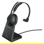 Jabra Evolve2 65 Mono UC Auriculares Inalámbricos Diadema Negros con Link 380a, Ladestation, Bluetooth 5.0, 24h Batería, para Microsoft Teams, Zoom