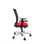 PIQUERAS Y CRESPO Silla de oficina Haches con mecanismo Sincro/Traslack, Rojo y Negro