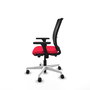 PIQUERAS Y CRESPO Silla de oficina Haches con mecanismo Sincro/Traslack, Rojo y Negro