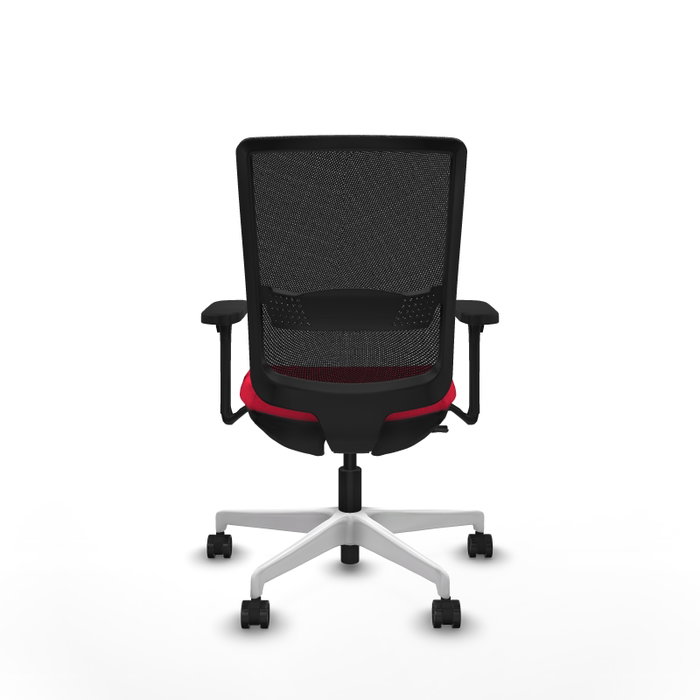 PIQUERAS Y CRESPO Silla de oficina Haches con mecanismo Sincro/Traslack, Rojo y Negro