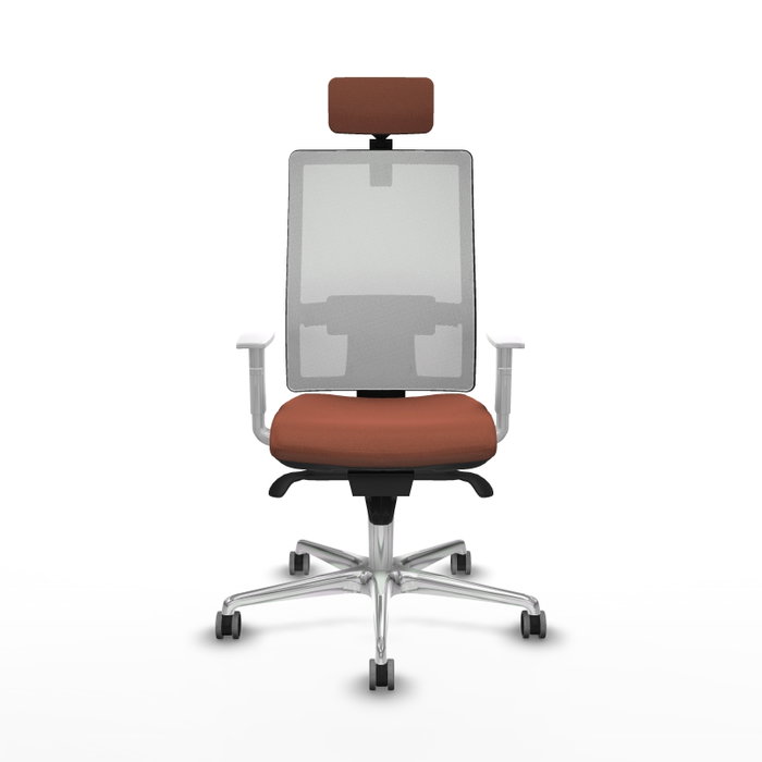 PIQUERAS Y CRESPO Silla de oficina Horna con mecanismo Sincro, Marrón y Blanco PIQUERAS Y CRESPO Silla de oficina Horna con mecanismo Sincro, Marrón y Blanco