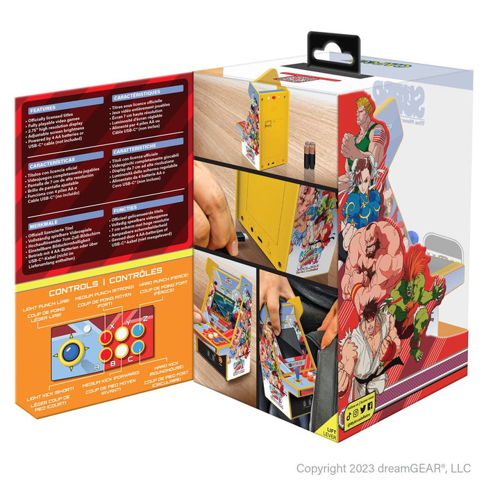 Super Street Fighter II Consola portátil de juegos retro Arcade Micro Player Pro Super Street Fighter II Consola portátil de juegos retro Arcade Micro Player Pro