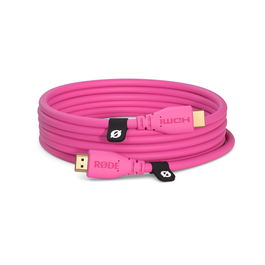 RODE Cable HDMI-3 Cable HDMI Premium Alta Velocidad con Ethernet 3m 6mm 18 Gbps 4K60 Rosa