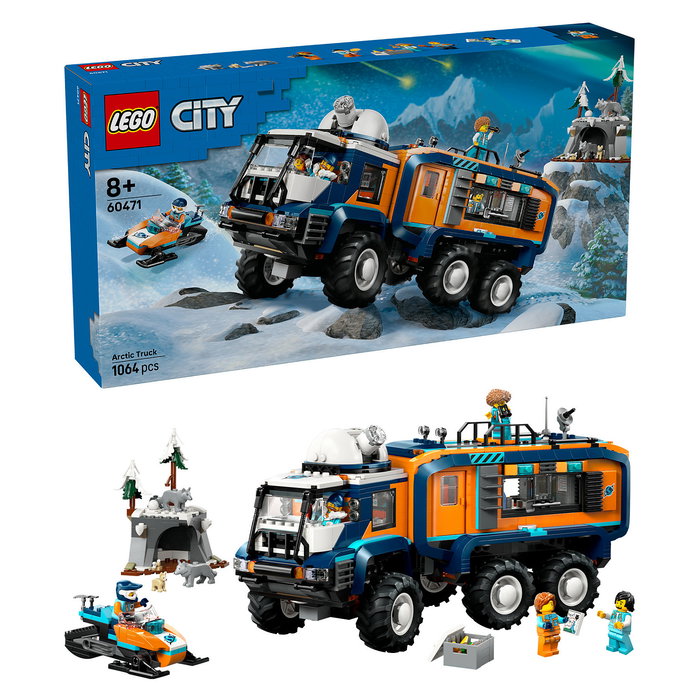 LEGO 60471 City Arktis-Truck mit Labor - Juego de Construcción Laboratorio Científico Móvil Exploradores Árticos, 1064 Piezas, Para 8+ Años