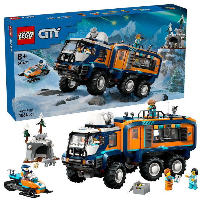 LEGO 60471 City Arktis-Truck mit Labor - Juego de Construcción Laboratorio Científico Móvil Exploradores Árticos, 1064 Piezas, Para 8+ Años