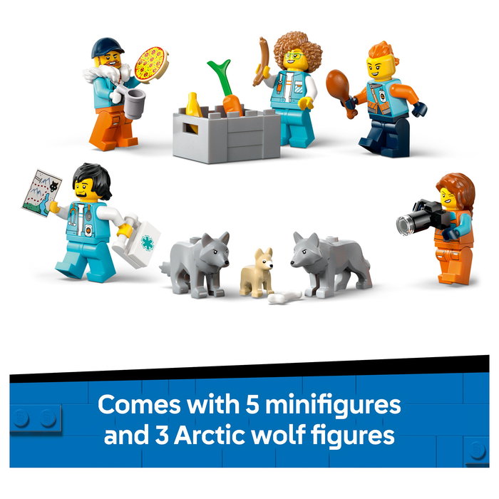 LEGO 60471 City Arktis-Truck mit Labor - Juego de Construcción Laboratorio Científico Móvil Exploradores Árticos, 1064 Piezas, Para 8+ Años