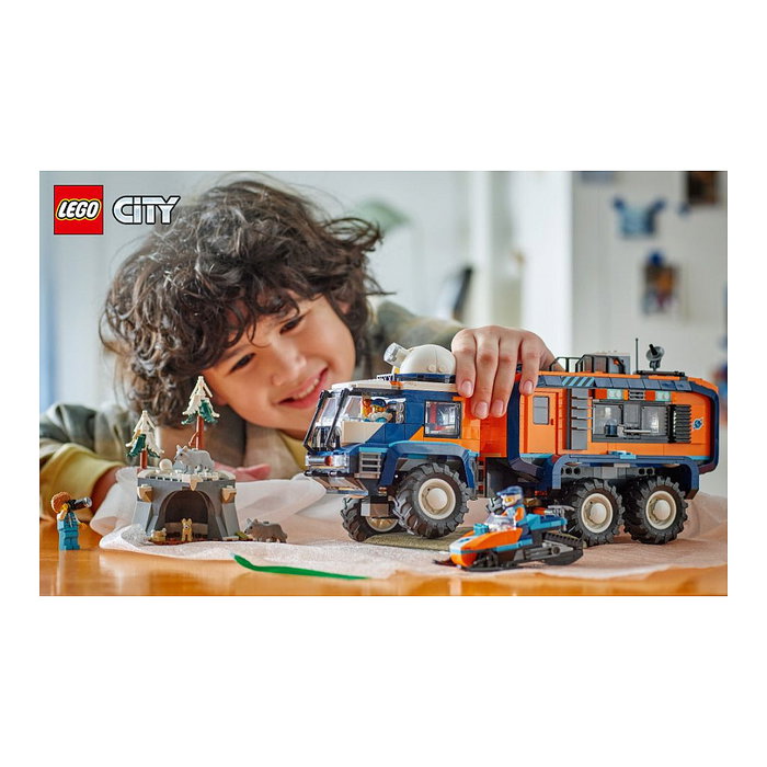 LEGO 60471 City Arktis-Truck mit Labor - Juego de Construcción Laboratorio Científico Móvil Exploradores Árticos, 1064 Piezas, Para 8+ Años