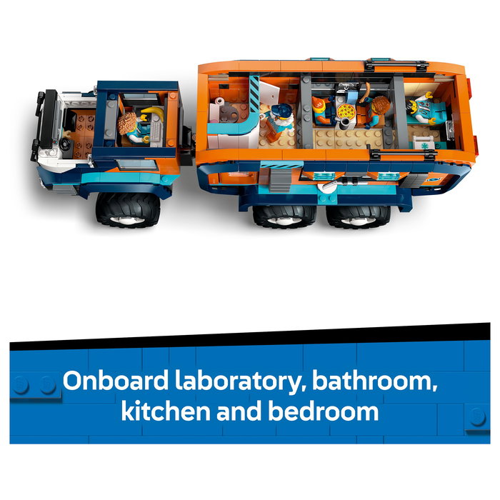 LEGO 60471 City Arktis-Truck mit Labor - Juego de Construcción Laboratorio Científico Móvil Exploradores Árticos, 1064 Piezas, Para 8+ Años