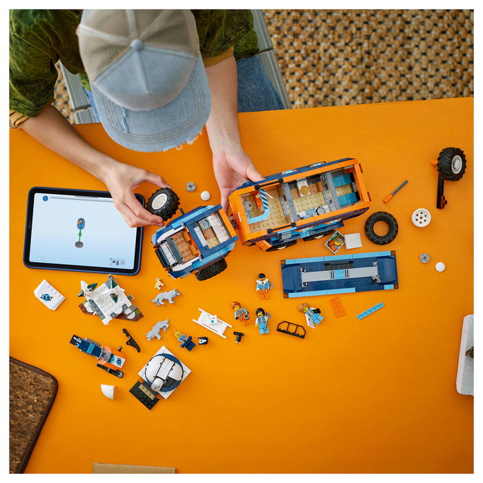 LEGO 60471 City Arktis-Truck mit Labor - Juego de Construcción Laboratorio Científico Móvil Exploradores Árticos, 1064 Piezas, Para 8+ Años