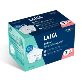 Laica B-flux Health Expert Filtros para jarras de filtración, pack de 4 unidades