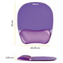 Fellowes Alfombrilla y Reposamuñecas de Gel Crystal Violeta