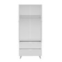 Hanah Home Armario Blanco 72x176x47 cm Fabricado en Tablero de Partículas Recubierto de Melamina Grosor 18mm
