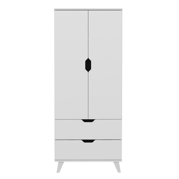 Hanah Home Armario Blanco 72x176x47 cm Fabricado en Tablero de Partículas Recubierto de Melamina Grosor 18mm