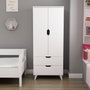 Hanah Home Armario Blanco 72x176x47 cm Fabricado en Tablero de Partículas Recubierto de Melamina Grosor 18mm