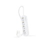 Nanocable Regleta de 4 Tomas con Toma de Tierra y Protección Infantil, 1.4 m, Blanco