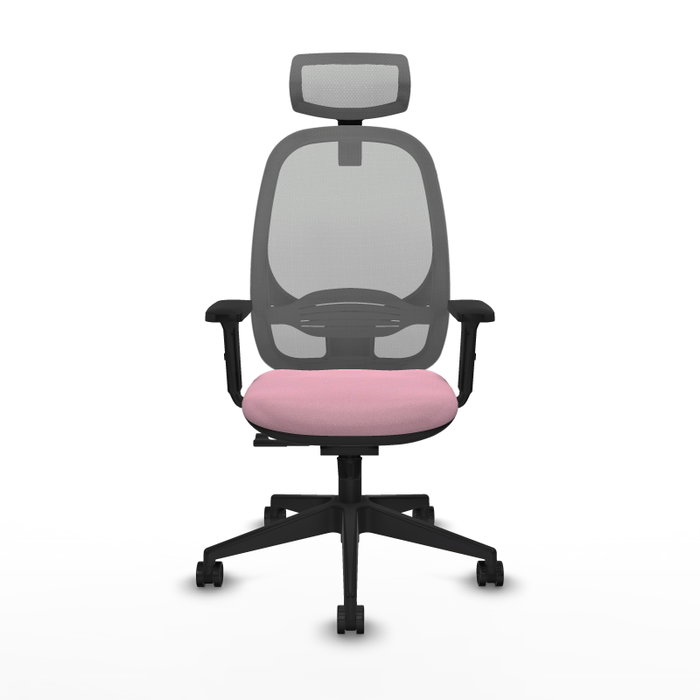PIQUERAS Y CRESPO Silla de oficina Cilanco con mecanismo Sincro, Rosa y Gris