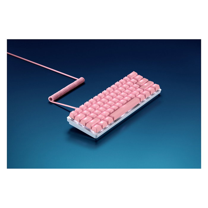 Razer PBT Keycap + Coiled Cable Upgrade Set - Quartz Pink - US/UK Razer PBT Keycap + Coiled Cable Upgrade Set - Quartz Pink - US/UK