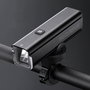 Rockbros Luz delantera de bicicleta 1000 lm con cable USB-C a USB-A, negra