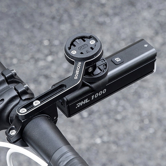 Rockbros Luz delantera de bicicleta 1000 lm con cable USB-C a USB-A, negra