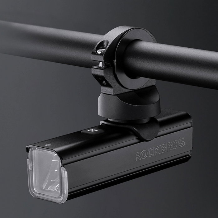 Rockbros Luz delantera de bicicleta 1000 lm con cable USB-C a USB-A, negra